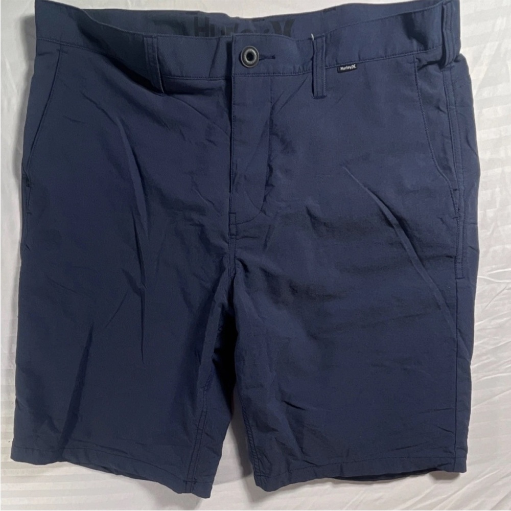 Hurley Navy Flat-Front Performance Shorts - Picture 1 of 7